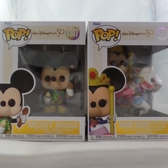 Mickey and Minnie 50th Anniversary Funko Pop collection set NEW - Picture 1 of 13
